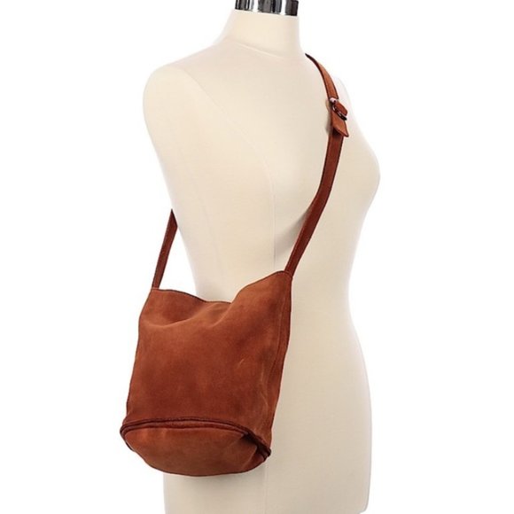 Urban Outfitters Handbags - SOLD Urban Outfitters Lulu  Suede Bucket Bag Brown